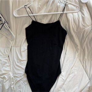 Wild Fable Black Spaghetti Strap Bodysuit